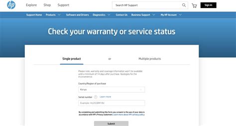 Official HP® Warranty Check